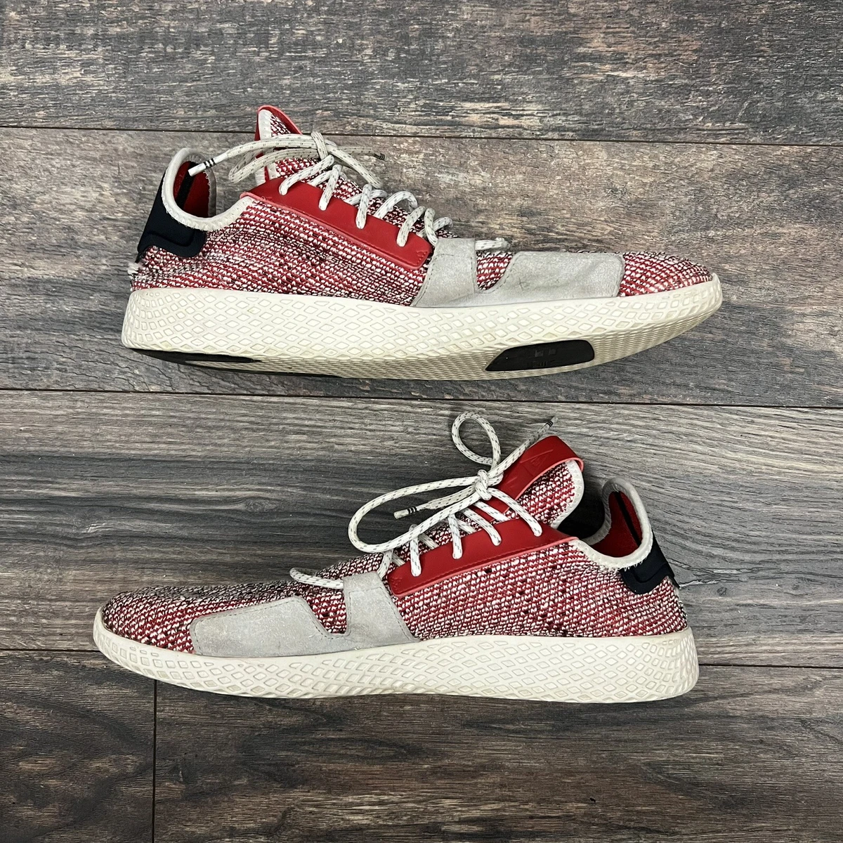 Adidas Pharrell x Tennis Hu V2 Scarlet Men s Size 13 Red White Shoes BB9542