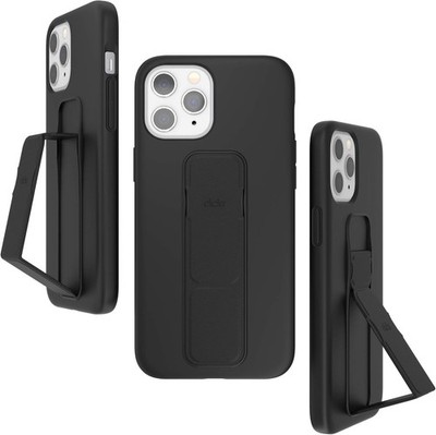 CLCKR iPhone 12 Pro 6,1'' Hülle mit Handygriff & erweiterbarem Ständer - Minimal Schwarz
