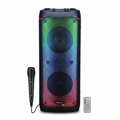 Panther Force Karaoke Lautsprecher mit Mikrofon RGB Beleuchtung Bluetooth USB FM Radio