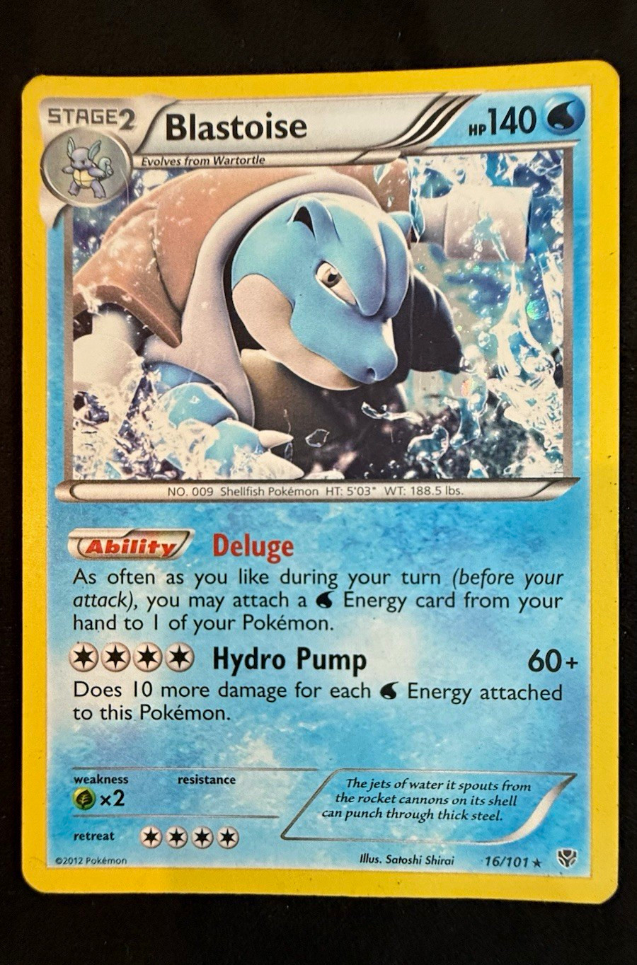 Blastoise 016/101 Deck Exclusives Rare Regular Stage 2 HP 140 C.G.A. 2012
