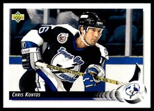 1992-93 Upper Deck #502 Chris Kontos Tampa Bay Lightning Rookie Hockey Card