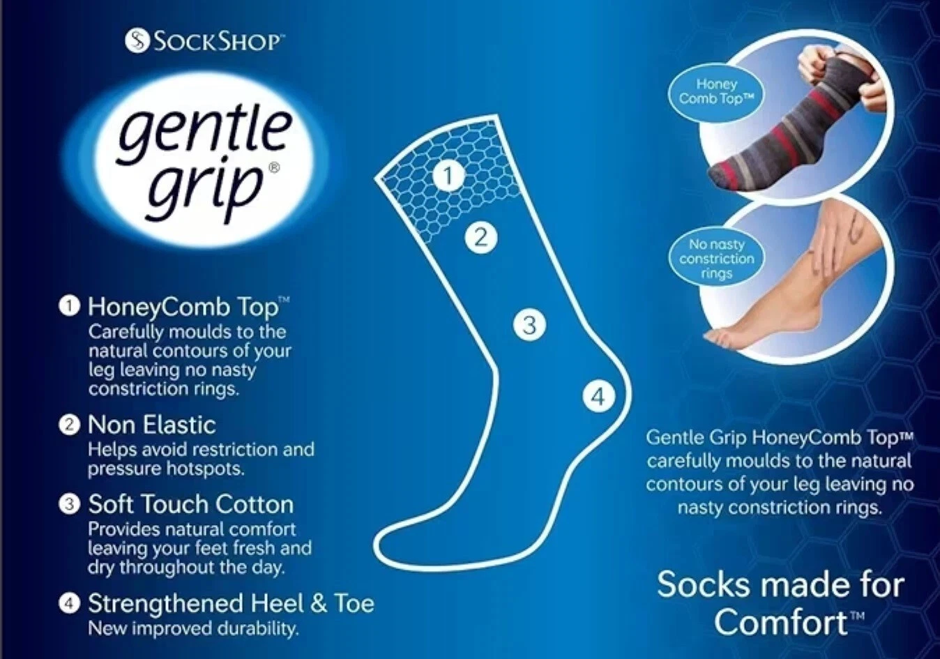 A variety of floral pop design socks