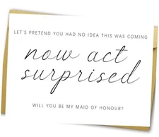  Will You Be My Maid of Honor Card, Wedding Card for Bridesmaid, Proposal 5