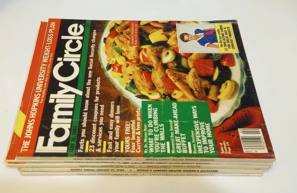 Vintage Family Circle Magazine Lot of 6 Mixed Month's and Year's - Image 4 of 4