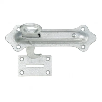 POLLMANN BAUBESCHLÄGE Windfalle Feststeller für Klappläden mit Führungsblech Hakenlänge 55 mm