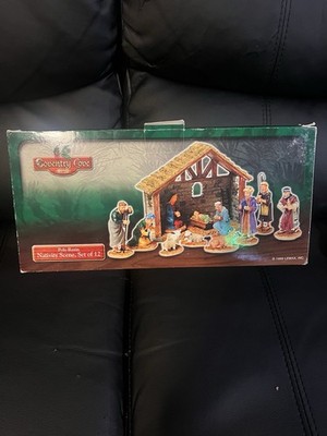 Vintage Lemax Coventry Cove Nativity Scene of 12 Polyresin Christmas Decoration