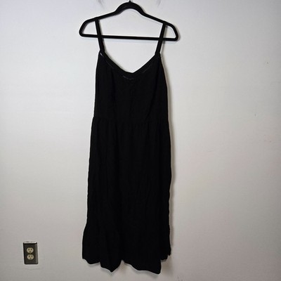 Old Navy Women's Size XXL Fit & Flare Empire Cami Midi Dress Black Jack  Unlined | eBay