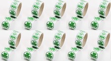 10pk Shamrock Roll Stickers 100 each roll 