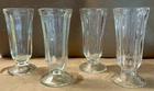 4x Vintage Soda Fountain Ice Cream Sundae Parfait Milk Shake Glasses 5.5”