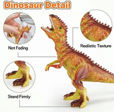 46PCS Dinosaur Toy Figurines with Storage Box Educational Playset for Kids