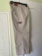 Tommy Hilfiger Women's Cargo 100 Cotton Pants Size 8 Light Beige