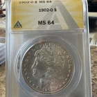1902 O MORGAN SILVER DOLLAR! BEAUTIFUL UNC Coin! WOW! ANACS MS 64!