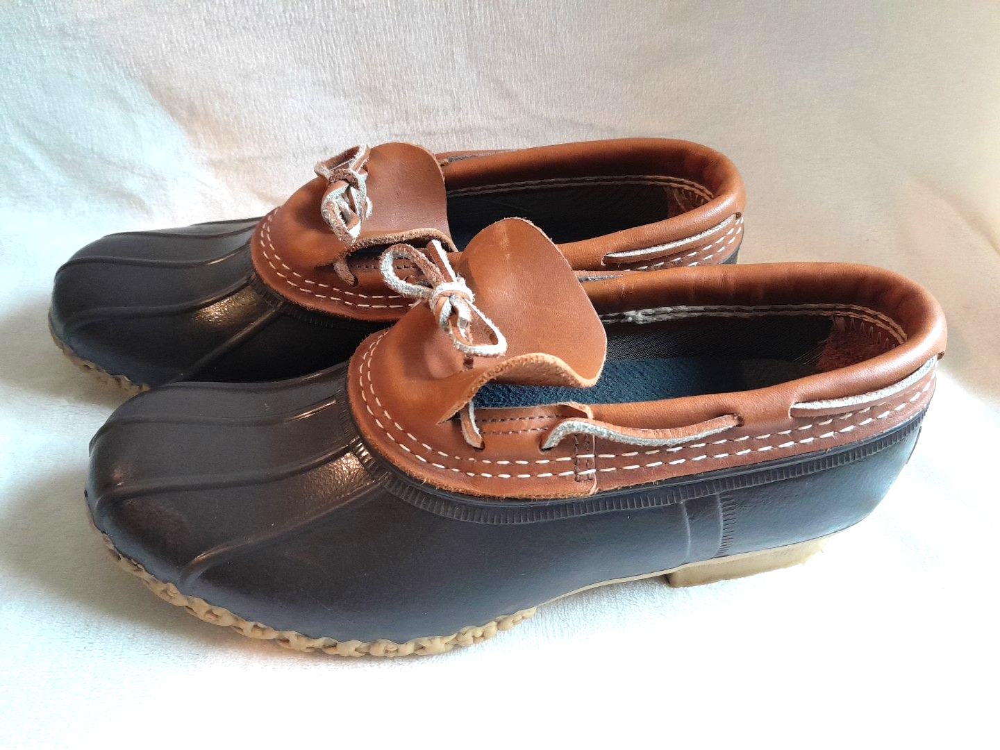 SAOLA Stivali vintage LL Bean Duck donna 8 marrone suola gomma impermeabili bassi