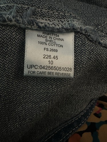 KEY Est 1908 Youth Blue Denim Medium Wash Bib Overalls Size 12 - Picture 8 of 9