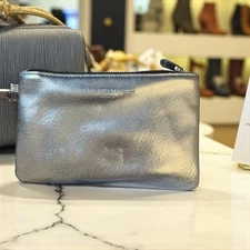 ADRIENNE VITTADINI STUDIO Blue Wristlet Clutch W/Phone Charger Powerbank USB