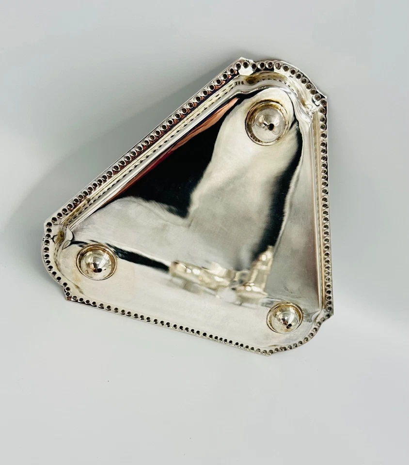 Early 20th Century Silver Plate Condiments Set/Warwick Tray/Open Salt Cellar - Imagem 4 de 4