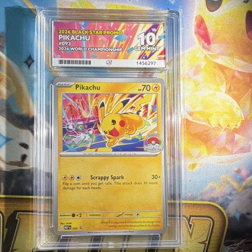 Pikachu 2026 Black Star Promo #093 Holo ACE Graded Gem Mint 10