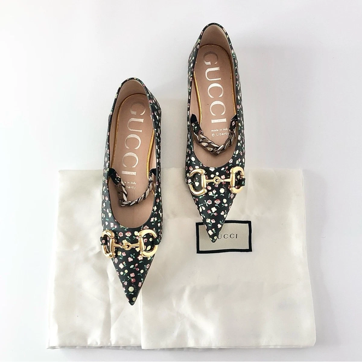 Gucci Leather Upper Floral Flats for Women for sale | eBay
