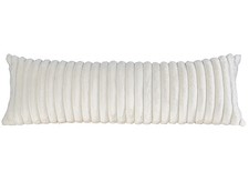 PANOD Super Soft Faux Fur Body Pillow Cover 21x54 Luxury Plush Coarse Stripe