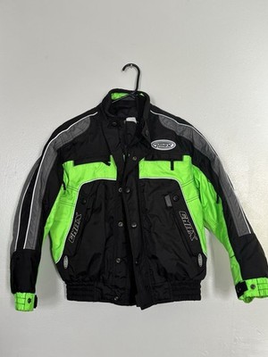 Vintage GMAX Snowmobile/Motorcross Jacket Black & Green Youth Size