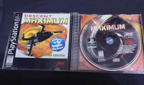 Descent Maximum PS1 Disc Sony Playstation 1 CD Black Label Teen Untested AS IS