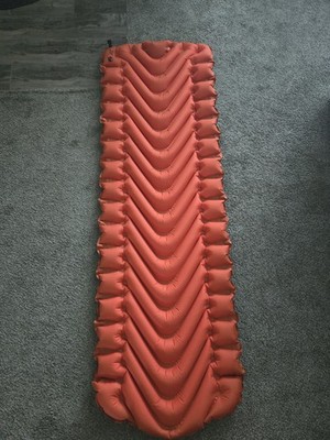 Klymit Insulated Static V Ultralight Sleeping Pad 72x23x2.5in Orange Backpacking