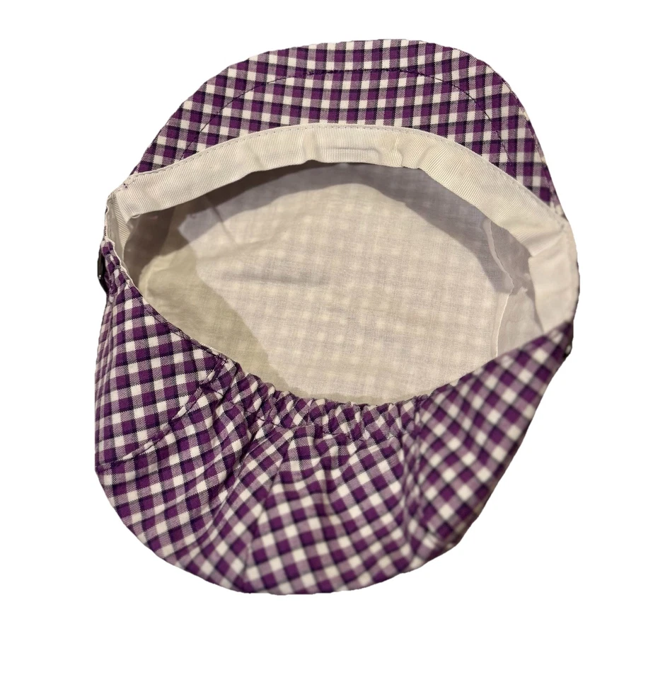 Janie And Jack Pastel Purple Toddler Gingham Newsboy Cap, 12-24 Mo, Pristine - Image 4 of 4