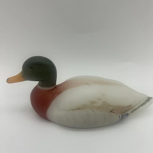 Vintage Fenton Mallard Duck Art Glass Vintage Glass figurine V Douthitt