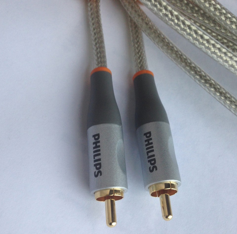 Philips Coax Shielded Gold Plated RCA Bluray TV AMP Digital Audio