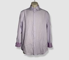 69 Report Collection Men's Purple Long Sleeve 4-Way Dress Shirt Size 15 33