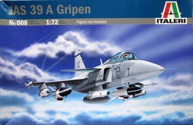 Italeri SAAB JAS 39 GRIPEN 008 senza scatola 1/72 no box rare - Immagine 2 di 4