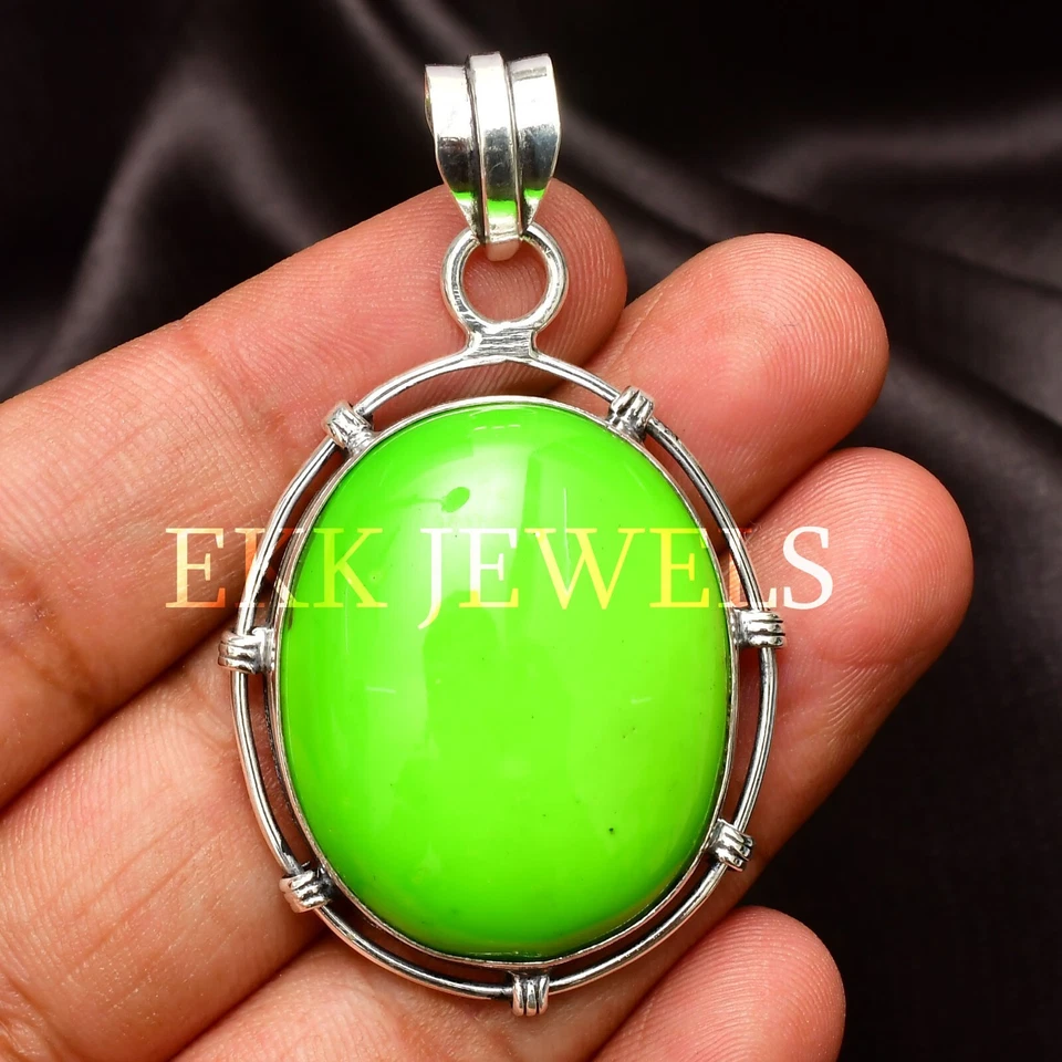 Ciondolo gioiello fatto a mano in argento sterling 925 con pietra preziosa al... - Immagine 3 di 4