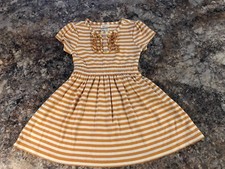 Matilda Jane Hello Lovely Buzzing By Pumpkin Stripe Lap Dress EEUC 4