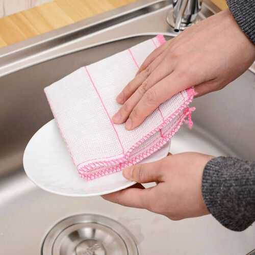 15pcs Kitchen Dish Cloths Cotton Highly Absorbent Dishcloth Towels Washing Rags - Picture 5 of 7