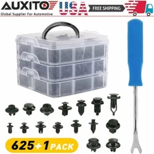 630PC Car Plastic Rivets Fastener Fender Bumper Push Pin Clip With Remover Tools