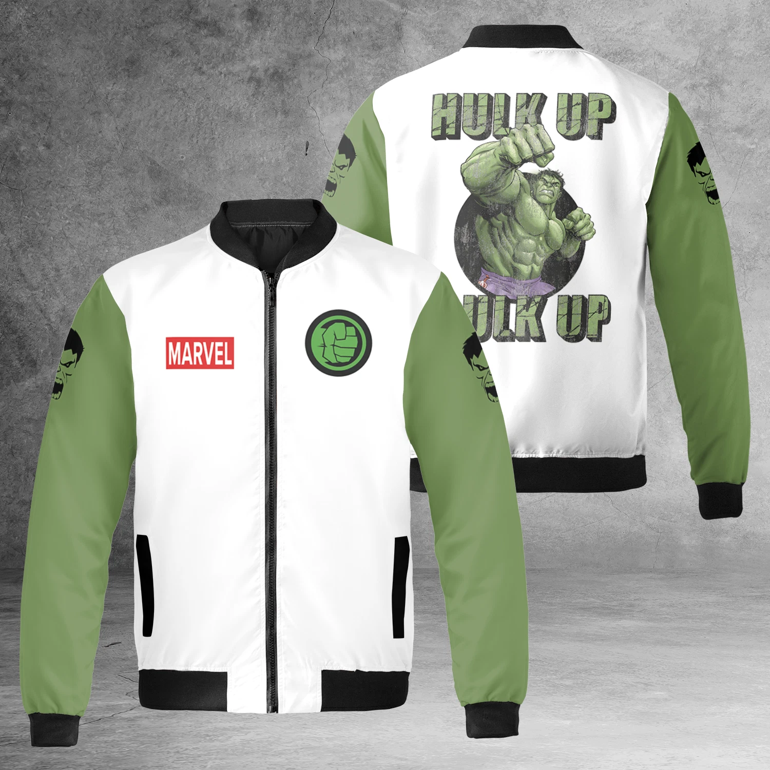 Hulk Up Bulk Up Men's The Incredible Hulk Bomber Jacket