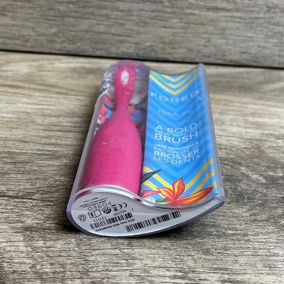 Cepillo de dientes eléctrico de silicona recargable portátil Foreo Issa Play rosa Foto 3 de 4