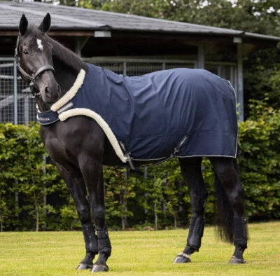 LeMieux Walker Teppich wasserdicht Vlies gefüttert in der Hand Pferd Lunge Übung marineblau