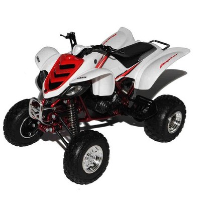 NEW RAY Yamaha Quad 1:12 Geschenk Männer Moto weiss rot Raptor 660R rot weiss