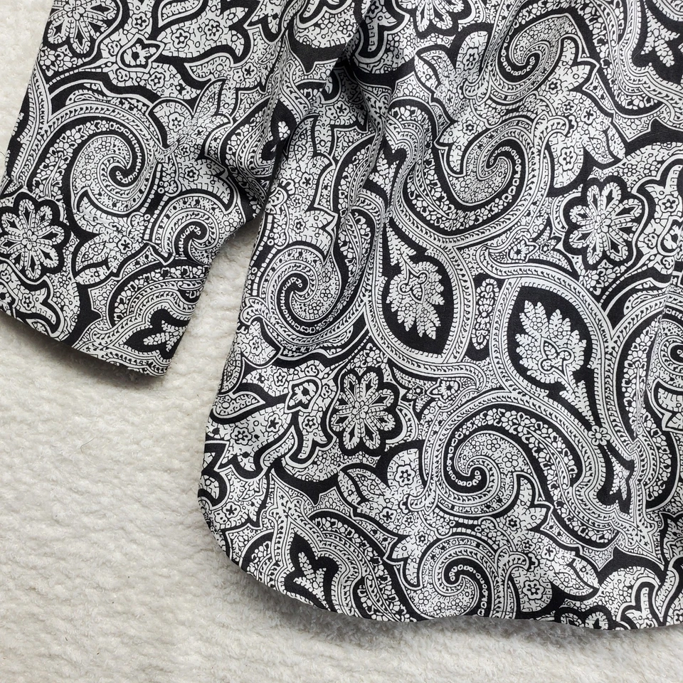 Top Land's End Plus para mujer 3XL negro cachemir abotonado acampanado Lagenlook artístico Foto 2 de 4