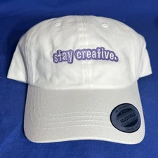 YUPOONG Stay Creative Embroidered Classic Snapback Baseball Cap Hat White COOOL!