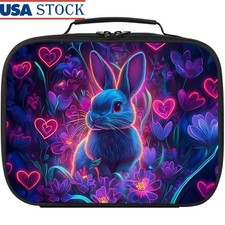 3D Rabbit Design Insulated Lunch Box Lightweight Durable Kids Lunch Pail School