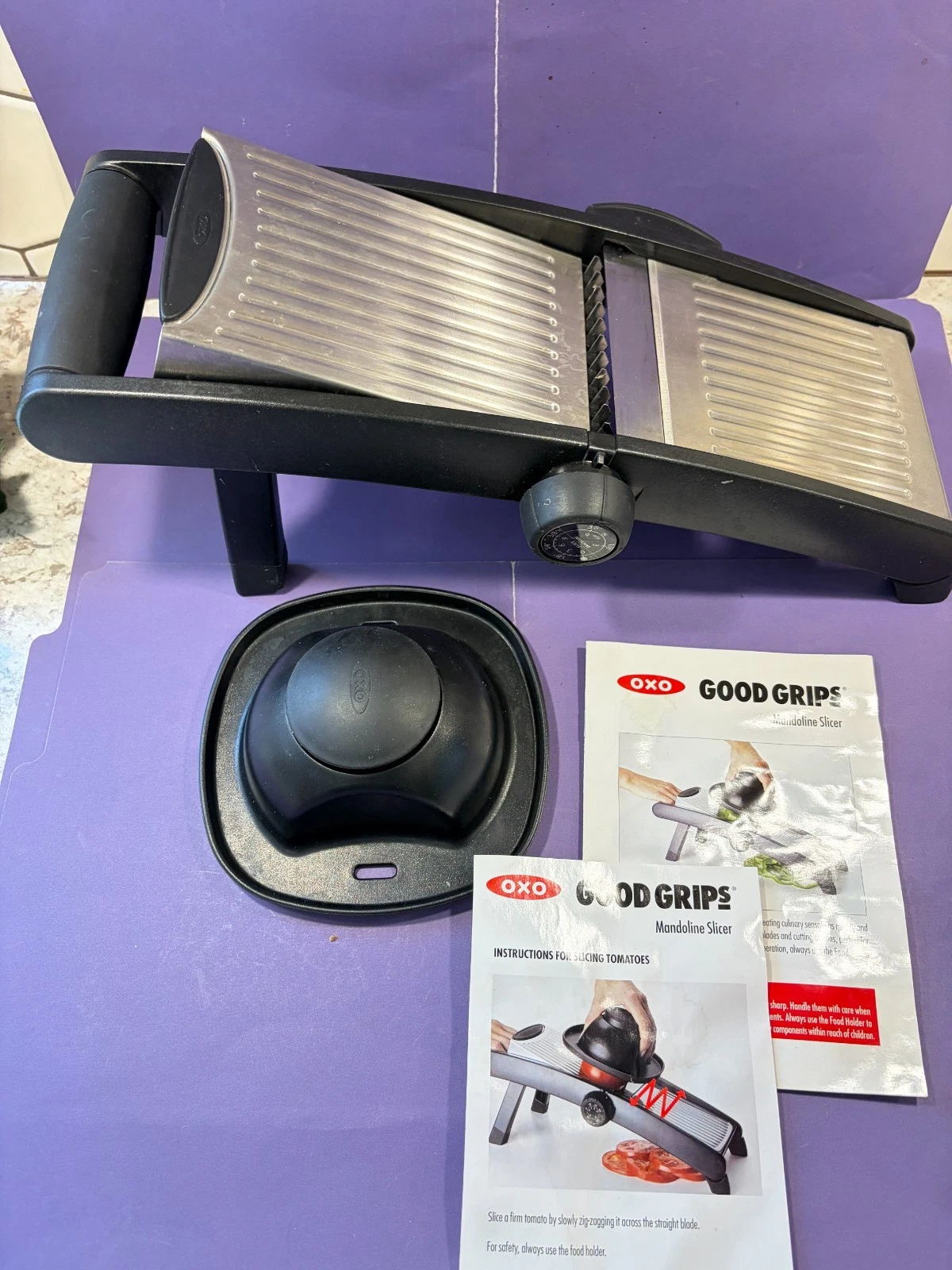 OXO Good Grips Mandoline Slicer Black & Steel Black Pre Owned IN BOX 1054752