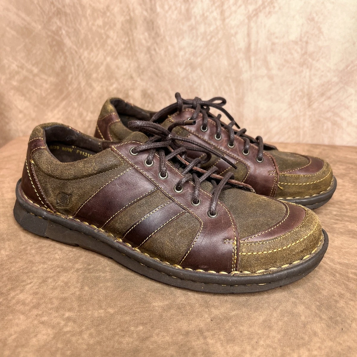 Born Oxfords  Shoes Vintage Distressed  Brown Leather Lace Up 9.5 Born Mens Tri Tone B5449 Brown Leather Oxford | Mercari main image 2