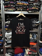 Vintage 2000’s I'm Not Okay My Chemical Romance Black Men’s T-Shirt Size L Y2K