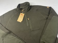 NWT Fjallraven Ovik Fleece Sweater Half Zip Jacket Mens XL Deep Forest Green