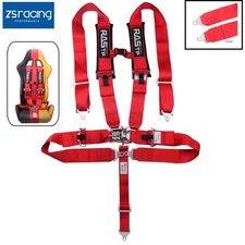 3" Red 5 Point Racing Harness Latch Quick Release Safety Seat Belt ATV UTV