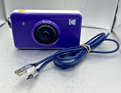 Kodak Mini Shot MS-210 Instant Camera Purple /White Tested
