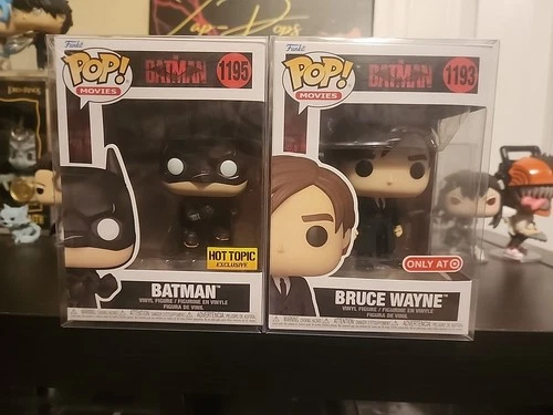 Funko Pop! Vinyl The Batman Bruce Wayne 1196 Target & Batman 1195 Hot Topic