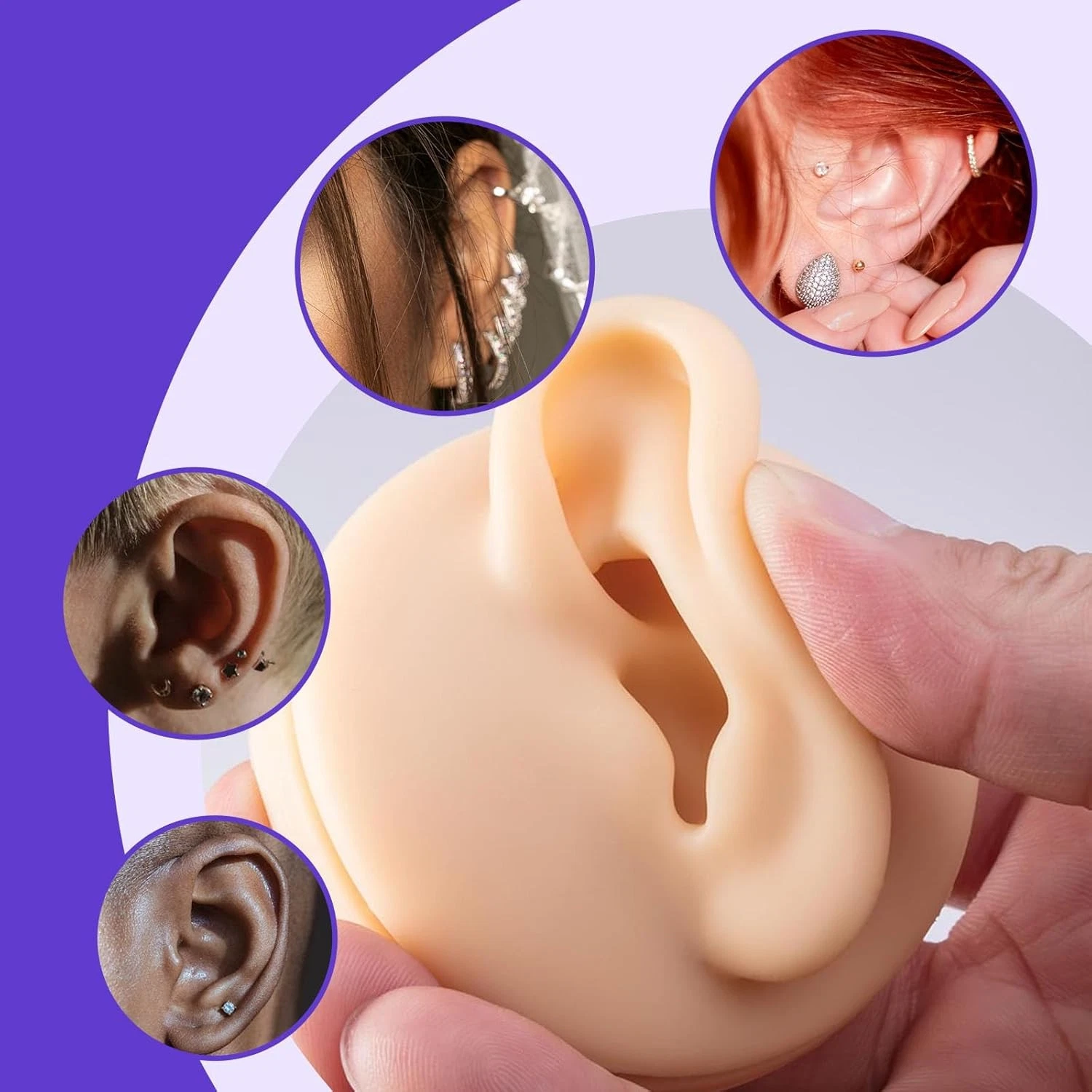 Silicone Model Body Part Displays Set- Usiriy 8Pcs Piercing...  image 4